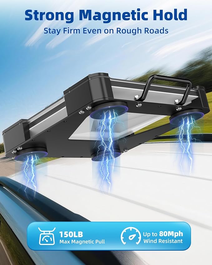 Starlink Mini Magnetic Roof Car Mount, Aluminum Frame with 3.5mm Acrylic Shield, Strong Magnetic Hold, Quick Install, Weatherproof, Hail & UV Resistant, Protective for RV,Camper Van, SUV, Boat – Black