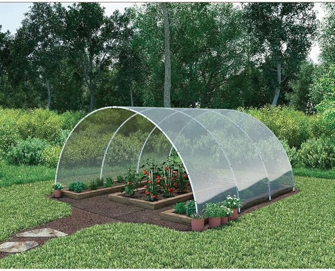 Coolaroo 50% UV Block Garden Shade Cloth for Plants - Tear-Resistant Breathable Shade Fabric for Greenhouses, Seedlings & Early Growth, 6ftx15ft Roll, White