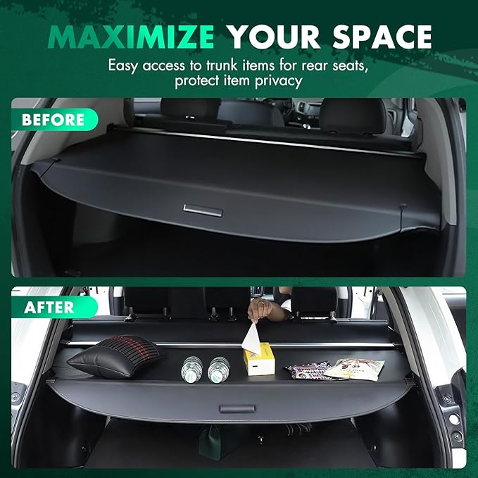 SCITOO Cargo Cover 2019-2024 Fit for BMW X5 3.0L Upgraded Retractable Rear Trunk Cover with Aluminum PVC&Plastic