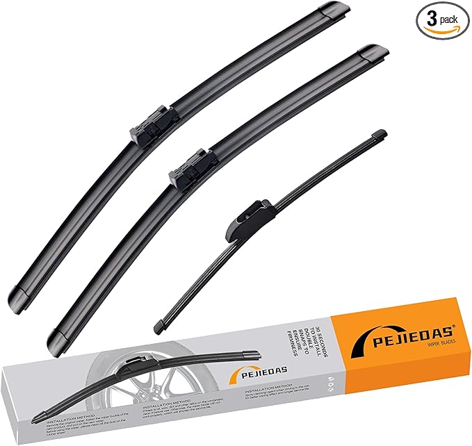 3 Wiper Blades for Volkswagen Tiguan 2007-2017, OE Genuine Replacement (24″/21″ Front Wiper + 13″ Rear Wiper)