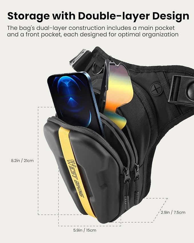 ILM Motorcycle Tank Bag Magnetic Drop Leg Bag for Men Women Muti-functions Waist Thigh Bags for Outdoor BTL2