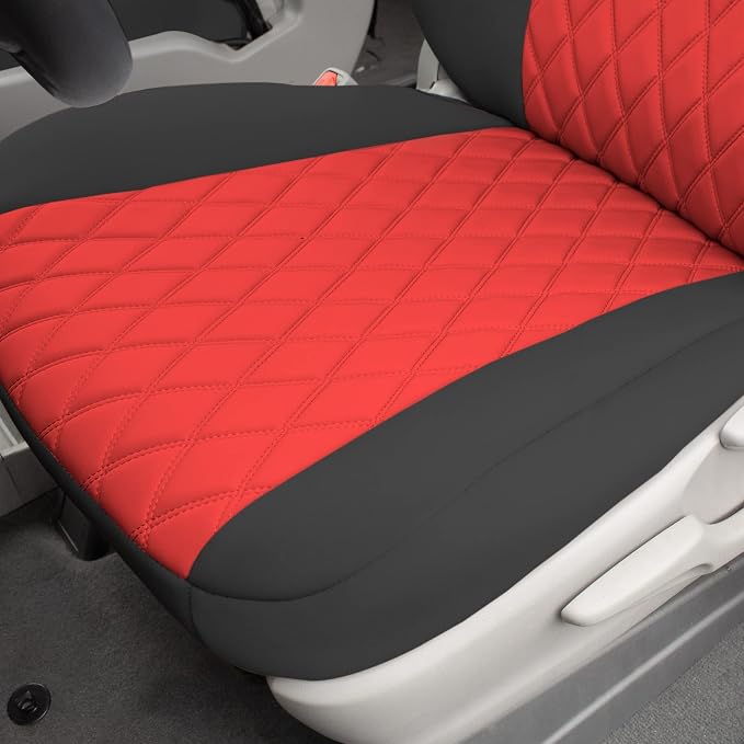 FH Group Custom Fit Car Seat Covers Specifically Made for 2011-2020 Toyota Sienna 7 Seater with Ultraflex Neoprene Water Resistant Automotive Seat Covers - Full Set Red
