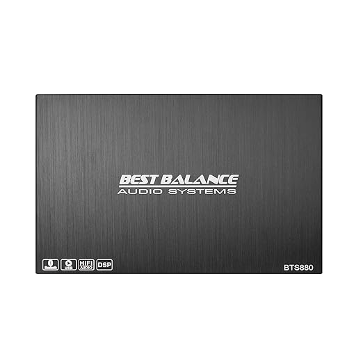 Car Audio DSP BTS880 4 Input 8 Output DSP Digital Signal Processor with Built in EQ Crossovers, 31-Band RCA Auxiliary Input and High Level Speaker Inputs DSP Bluetooth Equalizer Amplifier