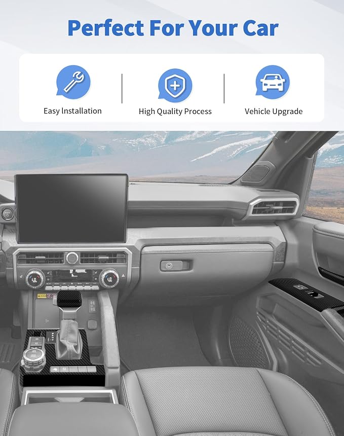 12PCS Center Console Interior Trim Kit for 2024 2025+ Toyota 4Runner | Auto Decor Set/Door Handle Trim/Window Control Panel/Center Console Gear Shift Knob Panel Cover Trim Interior Accessories