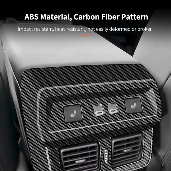 Rear Air Vent Anti-kick Panel Cover Compatible with Toyota RAV4 XLE Premium/SE/XSE/Limited/Woodland 2026+, ABS Rear Air Conditioner Outlet Vent Trim, Back Seat Air Vent Frame for RAV4 2026 (Black)