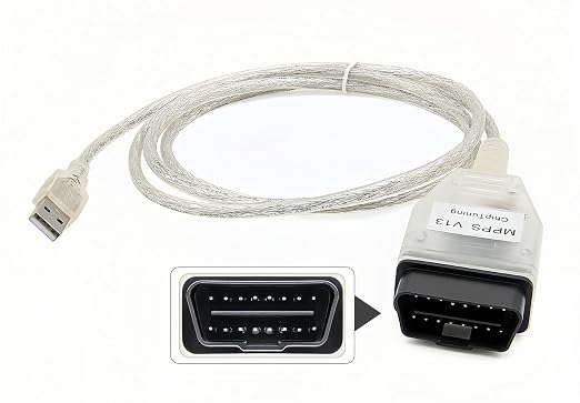 V13MPPS Programming Cable Compatible for ECU EDC15 EDC16 EDC17 MED9.X ME7.X and Siemens PPD1/X, OBD2 ECU Chip Tuning Tool. Driver/APP Must Be Installed