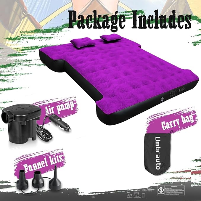 Umbrauto Truck Bed Air Mattress: Inflatable Pickup Camping Mattress for 5.5-5.8ft Full Size Short Bed, Blow Up Pick Up Truck Tent Air Bed for Outdoor Travel
