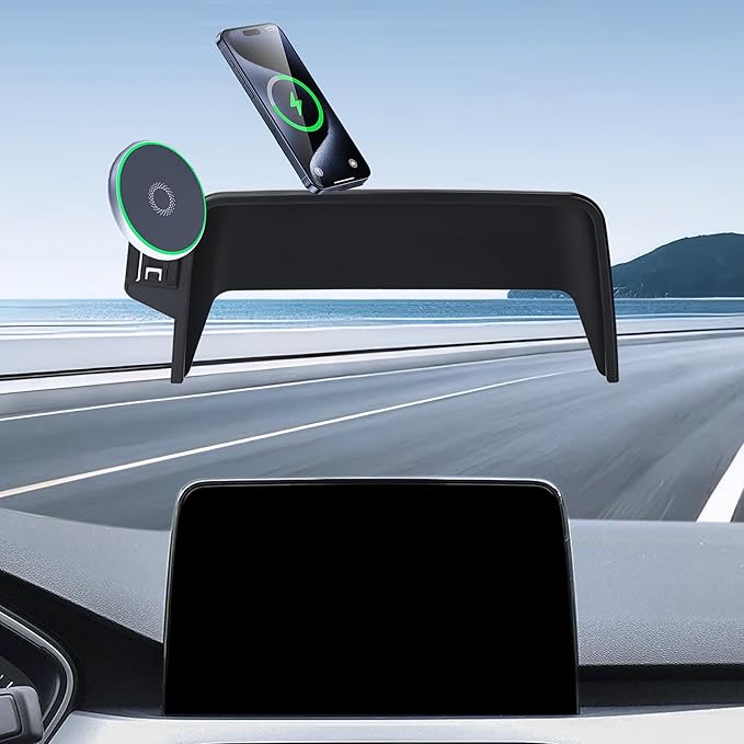 Car Phone Holder for 2020-2025 2026 Ford Escape Accessories Apply to 8 Inch Touch Screen 15W Fast Wireless Charger Screen Fixed Clip Cell Phone Mount Hands-Free 360 Degree Rotation ﻿