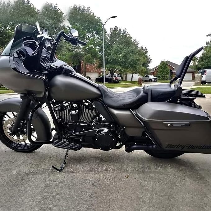 Goldfire Sissy Bar Detachable Rear Passenger Backrest 26" Passenger Back Rest Black for Harley Touring Models Road King Street Glide Electra Glide 2009-2024