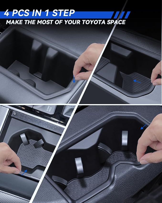 for Sequoia 5 Pcs Cup Holder Set 2023-2025 2026 Sequoia(Platinum/1794 Edition/Capstone) Accessories Control Cupholder Insert Durable-7 Seats Trim Only