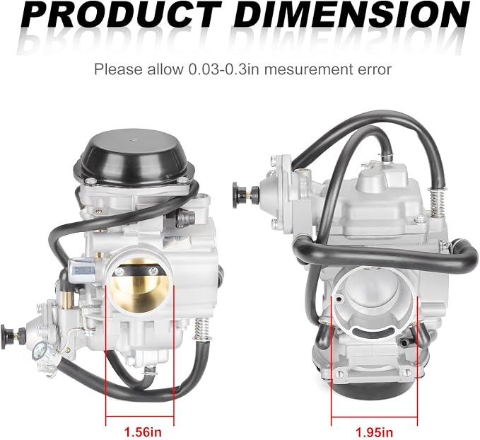 Carburetor Carb w/Diaphragm Cover for Arctic Cat 400 2x4/4x4 1998-2001 Bearcat 454 4x4 1998 500 4x4 1998-2000 (Exclude Auto Edition) 0470-361 0470-362