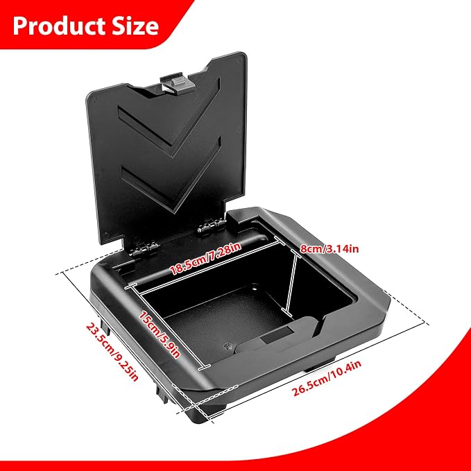 WeiSen UTV Center Console Dash Storage Box Organizer Compatible with Polaris RZR PRO XP/PRO R/Turbo R 2020-2024
