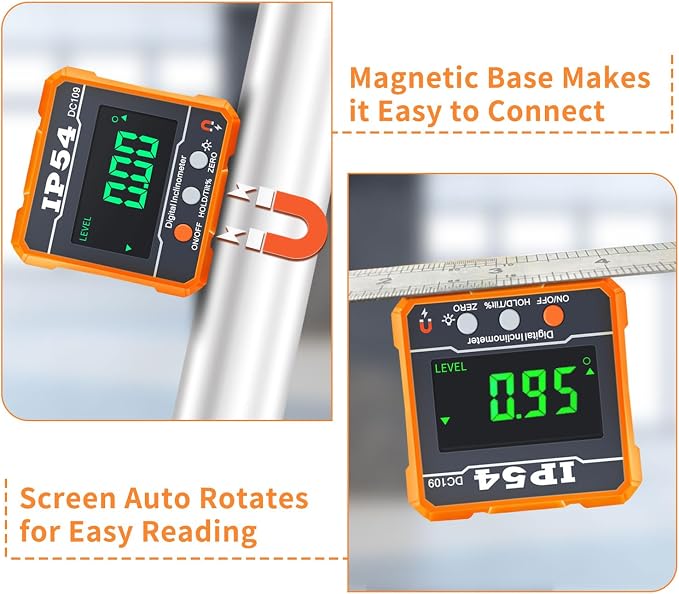 Fit for Honda Toyota Kia Ford ADAS Radar Aiming Calibration Tool with 0-30 Centimeter Scale,Digital Level Angle Gauge with Backlight & Magnetic Base
