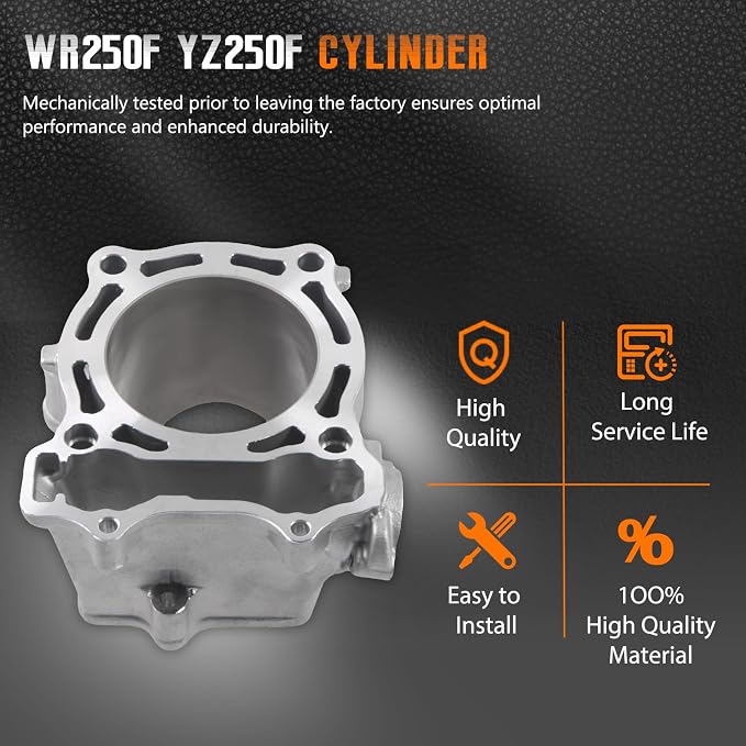 YZ250F WR250F Cylinder Head Φ77mm Compatible with Yama-ha WR250F YZ250F 2001-2013, Replace 5XC-11311-20-00 5XC113112000