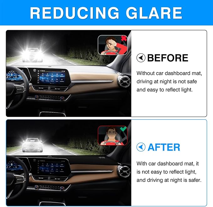 Autorder Dashboard Cover Mat for 2025 2026 Chevy Chevrolet Equinox Accessories Dash Cover Upgrade Velvet Dash Mat UV Rays Protector(Not for Chevrolet Equinox EV)