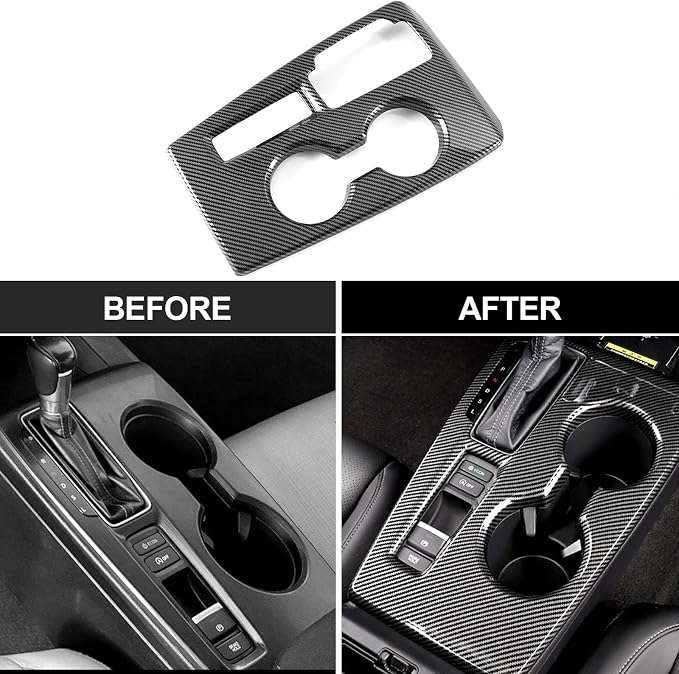 14 Pcs Carbon Fiber Interior Kit Compatible with 2022-2026 11th Gen Honda Civic, AC Air Vent Cover Steering Wheel Cover Gear Shift Panel Cover Inner Door Handle Cover