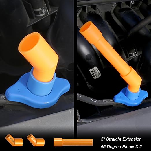 EPAuto Spill Proof Radiator Coolant Filling Funnel Kit