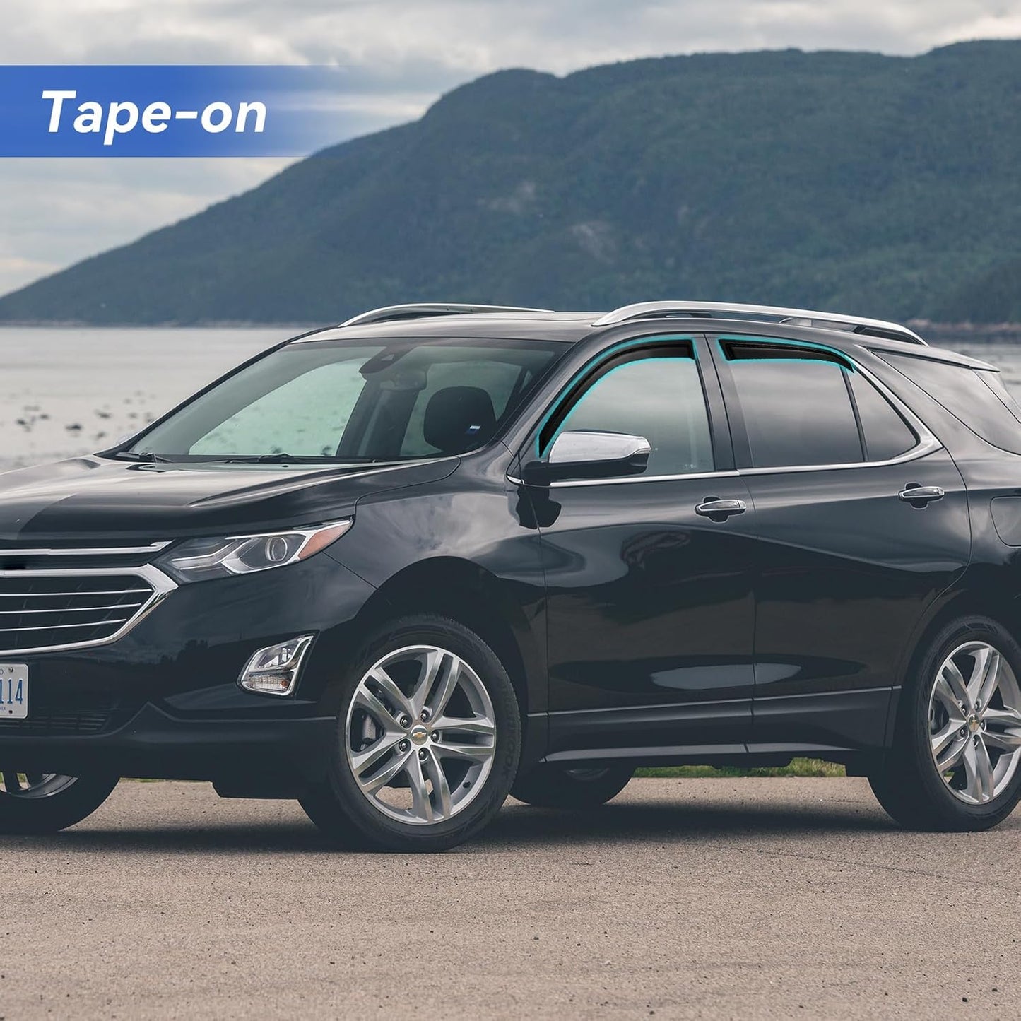 Window Visors Rain Guards for 2010 2011 2012 2013 2014 2015 2016 2017 Chevy Equinox, Out-Channel Window Vent Wind Deflectors Visors Shades for 10-17 Equinox