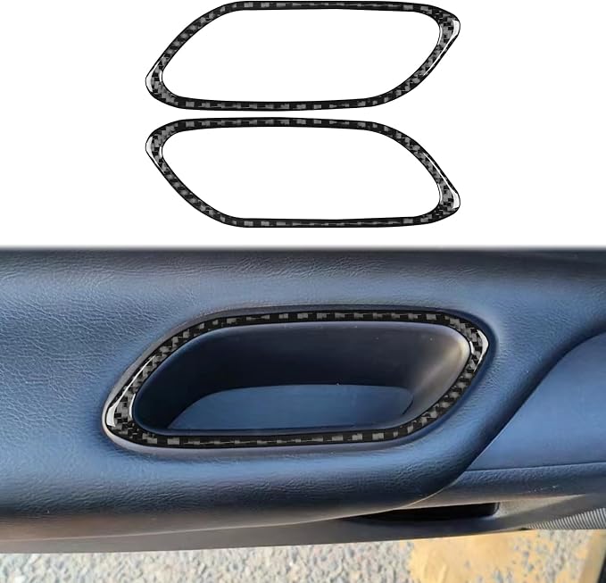 Soft Real Carbon Fiber Compatible with Nissan Altima 2013 2014 2015 2016 2017 2018 Interior Accessories Rear Car Door Armrest Slot Frame Cover Lid Trim Sticker