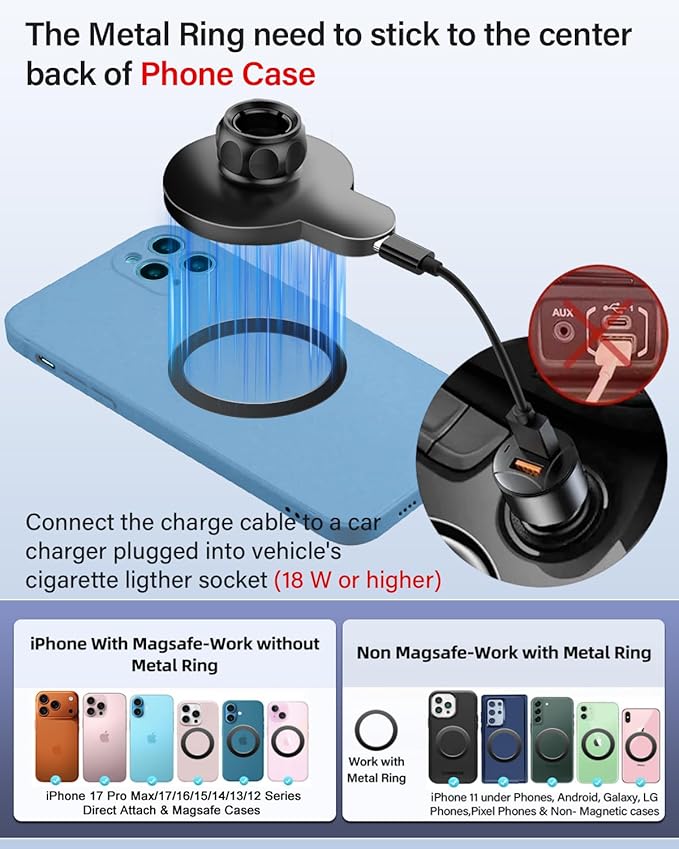 PZK Car Phone Holder for Mazda CX-5 CX5 2021 2022 2023 2024 2025 Accessories 10.25-Inch Screen Fixed Clip Phone Mount Magnetic 15W Fast Wireless Charging with Sunglasses Storage Box 360° Rotation