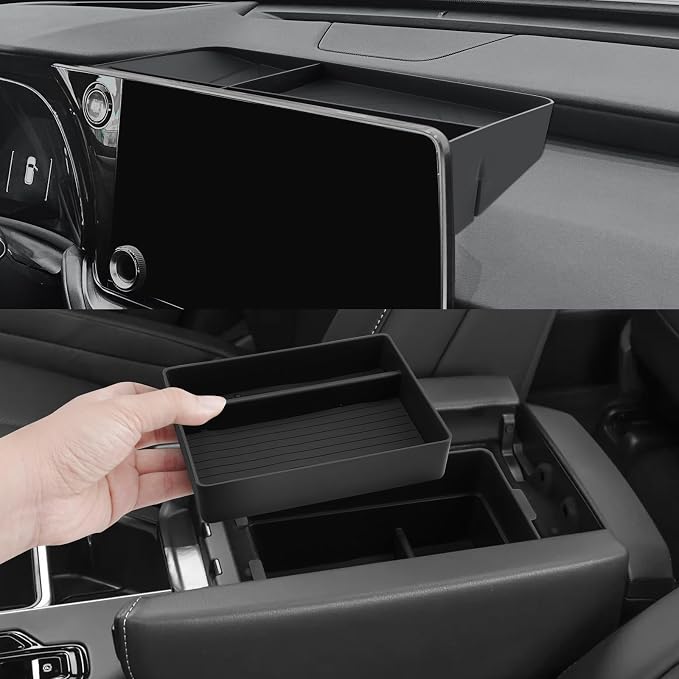 CDEFG 3Pcs for 2026 Lexus TX Center Console Organizer for 2024-2026 Lexus TX 350/500h/550h+ Accessories Middle Console Dual Trays Armrest Storage Box & Dashboard Storage Tray