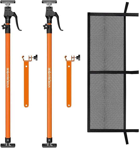 HOLOTHURIAN Adjustable Cargo Bars for Pickup Truck Bed Cargo Bars for SUVs, Trailers, Vans, Adjustable from 40" to 70", Comes with Premium Cargo Net Organizer and Divider Bar, 2-Pack