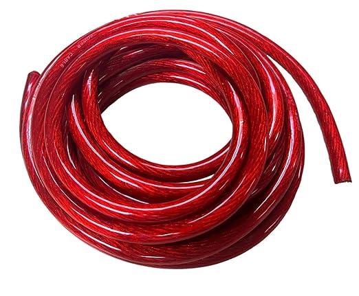 IMC Audio 1/0 Gauge CCA Power Red Wire Cable (50ft Red) Battery Cable Wire, Automotive, Car Audio Speaker Home Stereo System, RV Trailer, Amp Wiring 0 Guage Power Wire Cable 0 Car Audio
