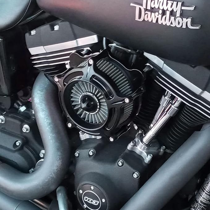 For harley air cleaner filter Sportster Softail Touring street road king glide Dyna for harley davidson air intake filters (OPS Black - Gray Filter, D-For M8 Touring/Softail 2018-UP)