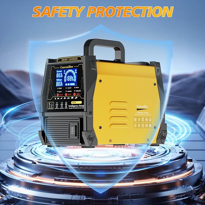 12V 24V Car Battery Charger Heavy Duty, 0-15A Automatic Battery Maintainer, 2026 Upgraded, Fast & Trickle Charge, Pulse Repair, for AGM Lead-Acid Deep Cycle, Car Truck Motorcycle RV Boat Lawn Mower