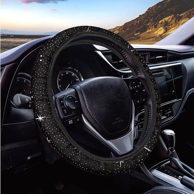BIGCARJOB Moon Mushroom Car Seat Covers Set for Women Auto Interior Accessories Full Set 12 Pcs Cup Holder,Steering Wheel Covers,Armrest Pads