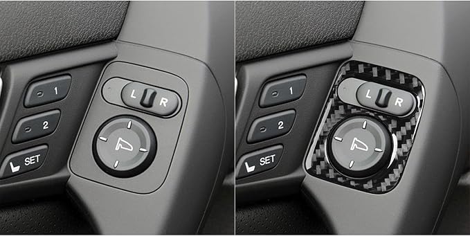 Black Soft Carbon Fiber car Interior Rearview Mirror Adjustment 1/Piece Decorative Sticker Suitable for Acura TSX 09-14 Carbon Fiber car Interior