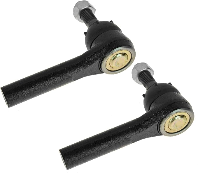 TRQ Outer Left and Right Tie Rod Set 2 Piece Compatible with 01-10 Chevrolet Silverado 2500 HD, 01-10 GMC Sierra 2500 HD, 03-21 Chevrolet Express 2500, 03-21 GMC Savana 2500, 03-09 Hummer H2