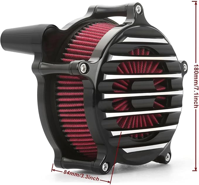 For harley air cleaner filter Sportster Softail Touring street road king glide Dyna for harley davidson air intake filters (Venturi style -red filter, C-For Touring 08-16, Softail 16-17)