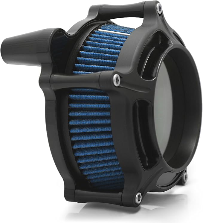 For harley davidson air cleaner filter sportster Touring street glide road king electra Dyna Softail motorcycle air intake (Black- Blue filter, C-For Touring 2008-2016)