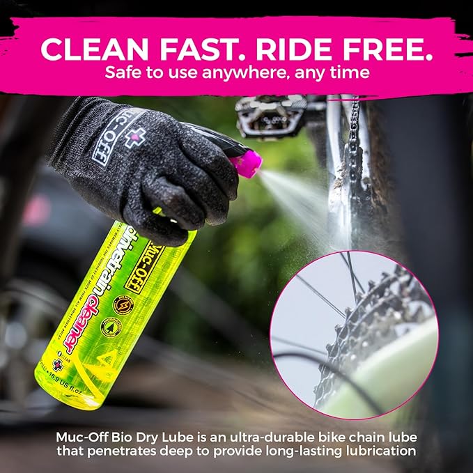 Muc-Off Bio Drivetrain Cleaner | Effective Biodegradable Bicycle Chain Cleaner and Degreaser Spray | Suitable for All Types of Bike