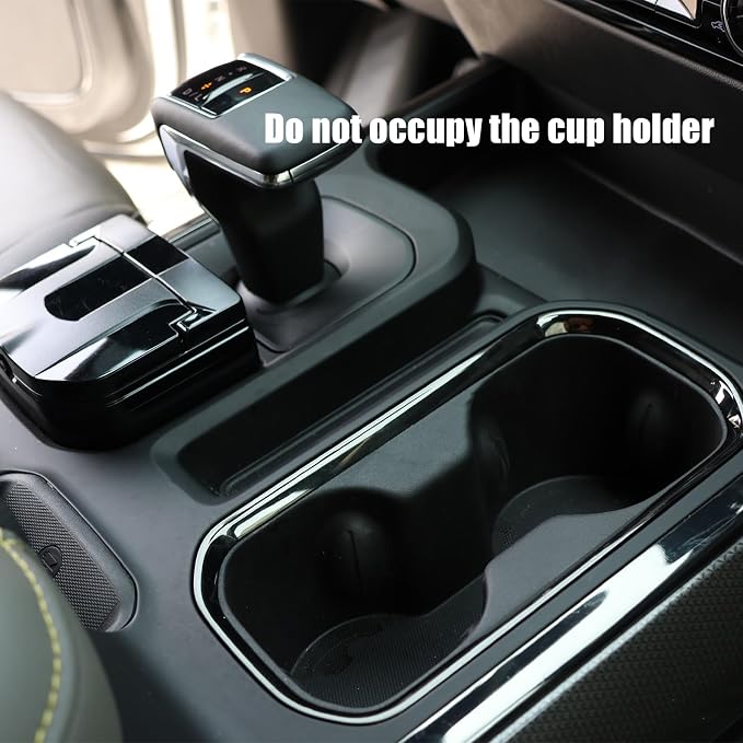 Car Ashtray with Lid - Detachable Non-Cup Holder Design, Stainless Steel Liner Compatible with Chevy Silverado/GMC Sierra 2023-2025, Smoking Accessories with Cigarette Holder Matching Interior.