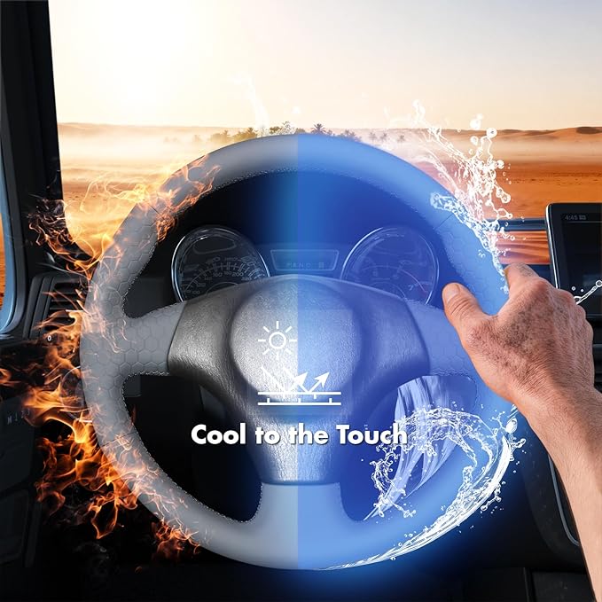 MEWANT Hand Stitch Steering Wheel Cover for Toyota RAV4 1998-2003 / Celica 1999-2006 / Corolla 2003-2008 / Matrix 2002-2008 / MR2 1999-2007 / Supra/Caldina, Custom Fit DIY Wrap Interior Accessories
