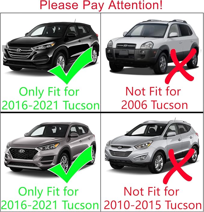 Cargo Cover Retractable Trunk Shielding Shade for 2016-2021 Hyundai Tucson Black by Kaungka(not fit for Other Vehicle)