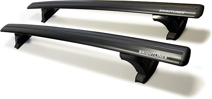 BRIGHTLINES Heavy Duty Anti-Theft Premium Aluminum Roof Bars Roof Rack Crossbars Compatible with 2011-2021 Jeep Grand Cherokee with Roof Black Plastic Moldings (Black)