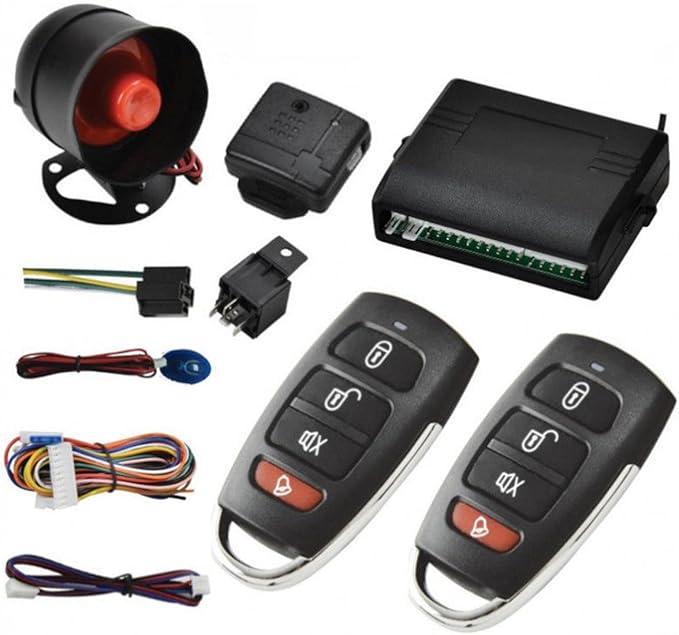 MASO Universal Car Vehicle Burglar Protection System Alarm Security+2 Remote Control
