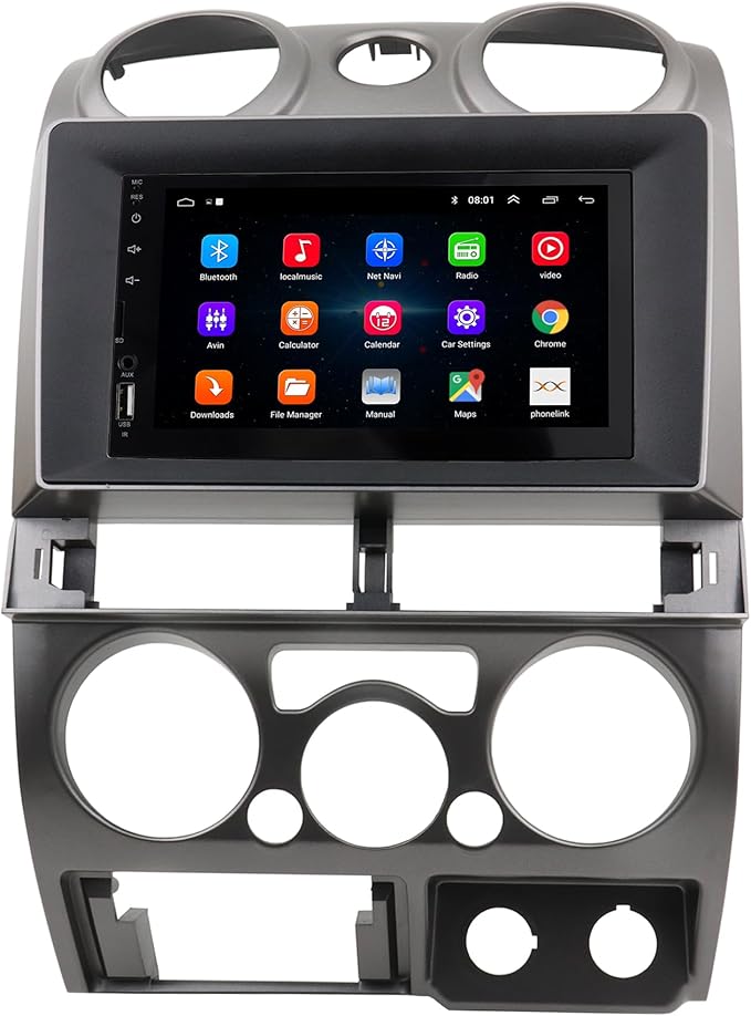 Double Din Dash Radio Trim Kit for Isuzu D-Max MU-7 Chevrolet Colorado Installation Bezel 9 Inches (2006-2012 Siliver)
