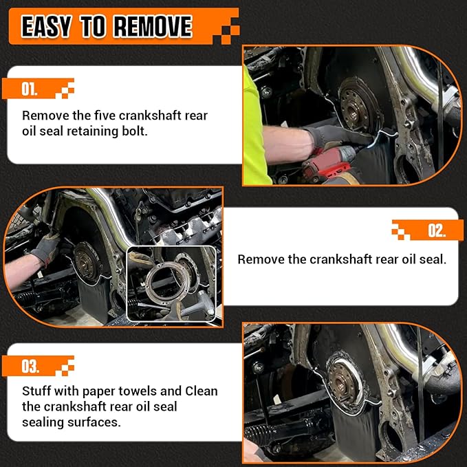 7835 Rear Main Oil Seal Remover Installer Kit Replacement for 7.3L Diesel Engines 1994-2003