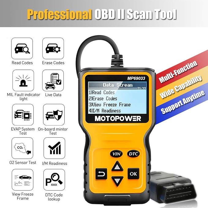MOTOPOWER Vehicle Diagnostic Tool Battery Charger and Battery Tester