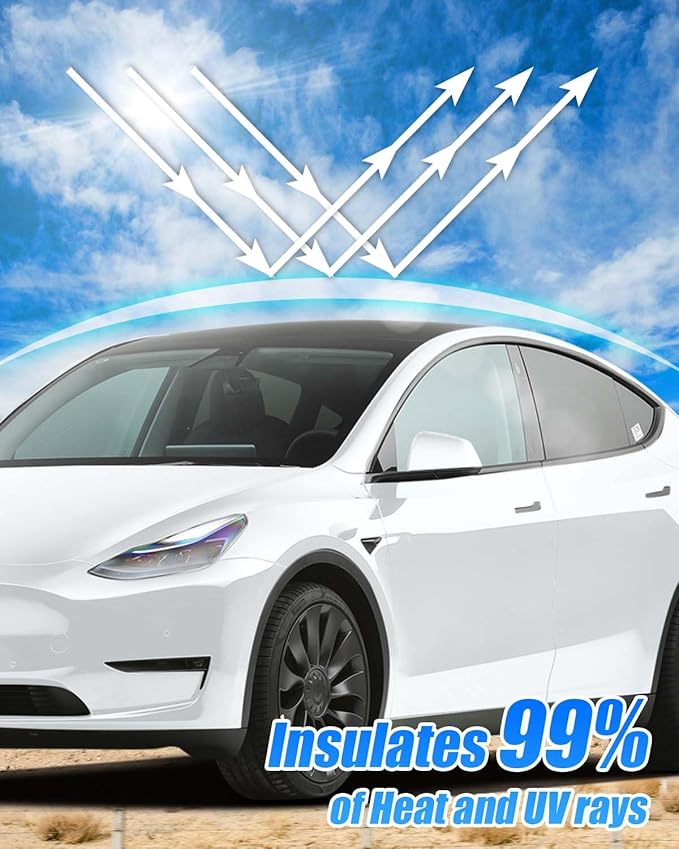 for Tesla Model Y Sunshade Glass Roof Accessory Rear Windshield Sunshade for Tesla Model Y 2019-2024