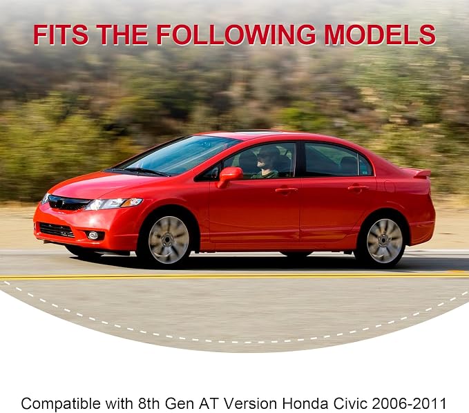 Carbon Fiber Gear Shift Panel Trim Cover for Honda Civic 8th Gen 2006 2007 2008 2009 2010 2011, Gear Shift Panel Interior Accessories
