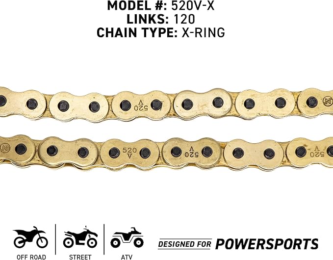 NICHE Drive Sprocket Chain Combo for Honda CTX700 NC700X Front 16 Rear 43 Tooth 520 X-Ring 120 Links