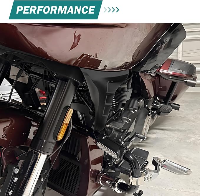 Motorcycle Side Fairing Panel Spoiler Support Brackets Covers Fit for Harley Touring FLTRXSE 2023-later CVO Road Glide ST FLTRXSTSE 2024-2025 (Matte Black)