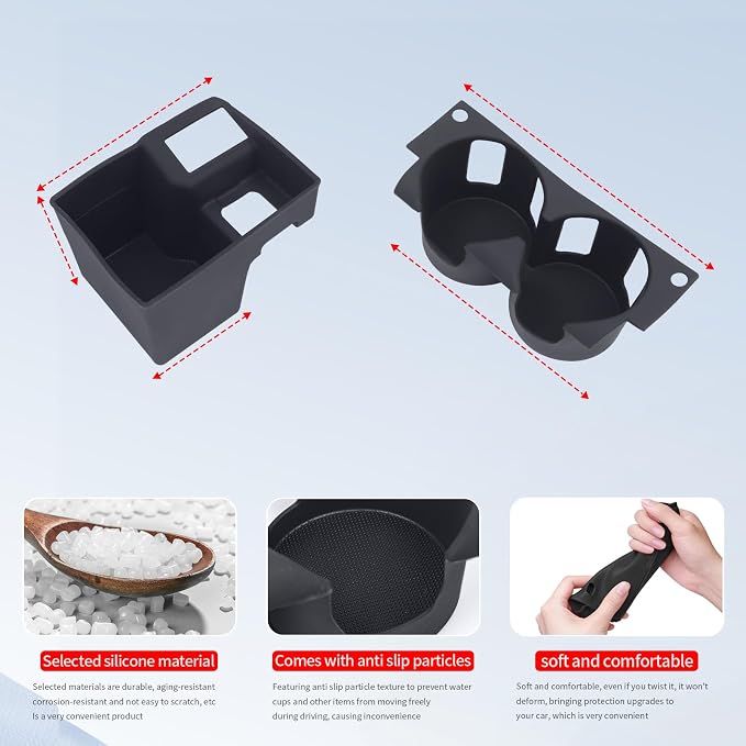 Central Control Water Cup Mat Is Applicable to Internal Modification of 2014-2021 Lexus GX460 Silicone Non-Slip Mat Storage Box Protective Pad Lexus GX460 Accessories (2014-2021)