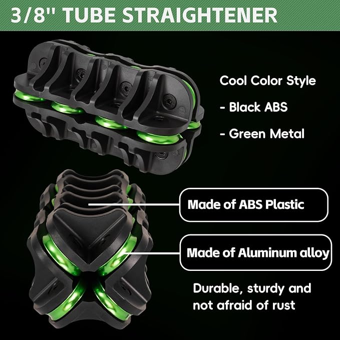 Handheld Tubing Straightener, 3/8 Inch O.D. Tube Straightening Tool for Brake Line Fuel Line Copper/Aluminum/Steel Coils