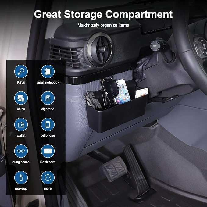 Car Interior Storage Compatible with INEOS Grenadier 2020-2024 - Side Pocket & Center Console Storage Box - ABS Accessories